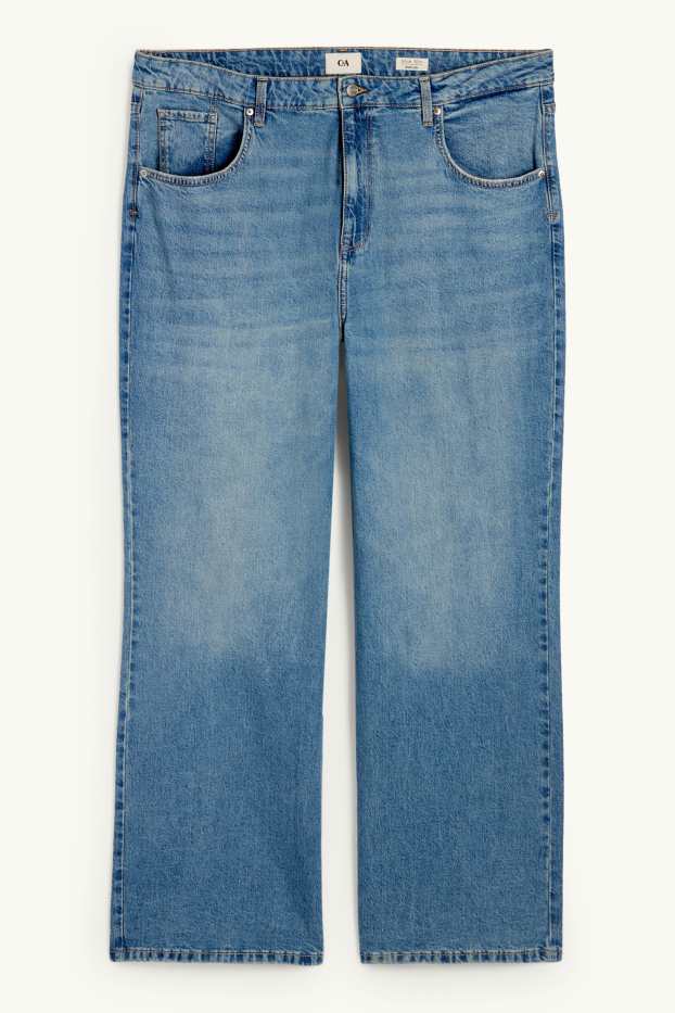 Femmes - Wide leg jean - high waist - jean bleu