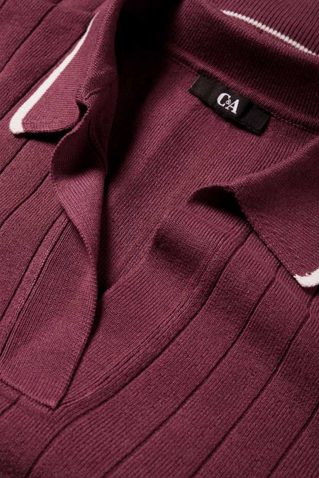 Dona - Jersei de punt de mitja - màniga curta - acanalat - lila