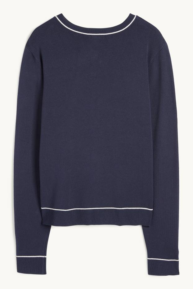 Dona - Jaqueta de punt - blau fosc