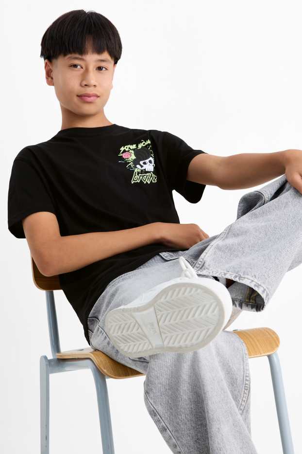 Kinderen: jongens - Exploding Kittens - T-shirt - zwart