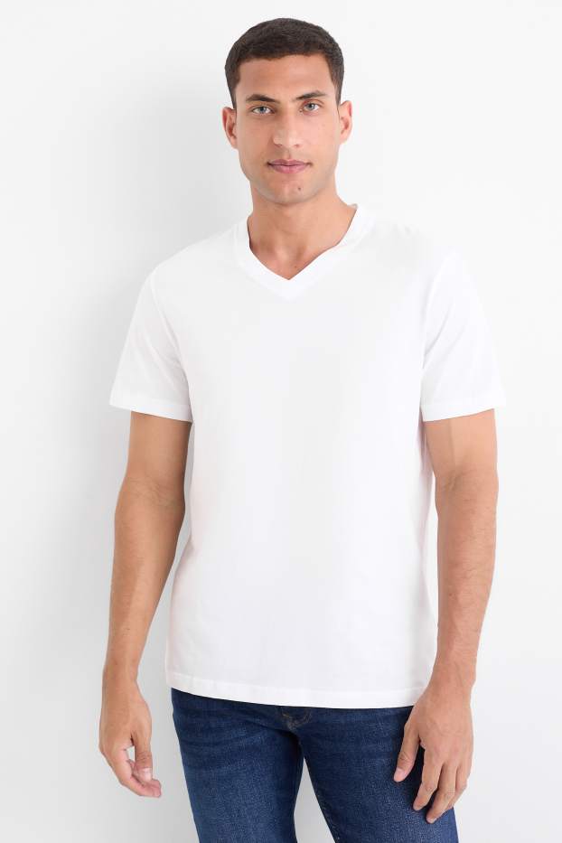 Heren - T-shirt - regular fit - wit