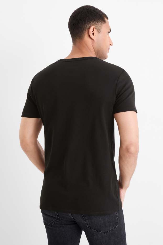 Herren - T-Shirt - Slim Fit - schwarz