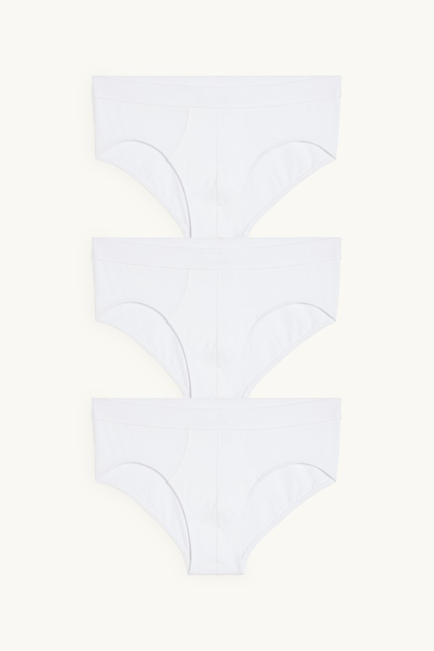 Hommes - Lot de 3 - slips - blanc