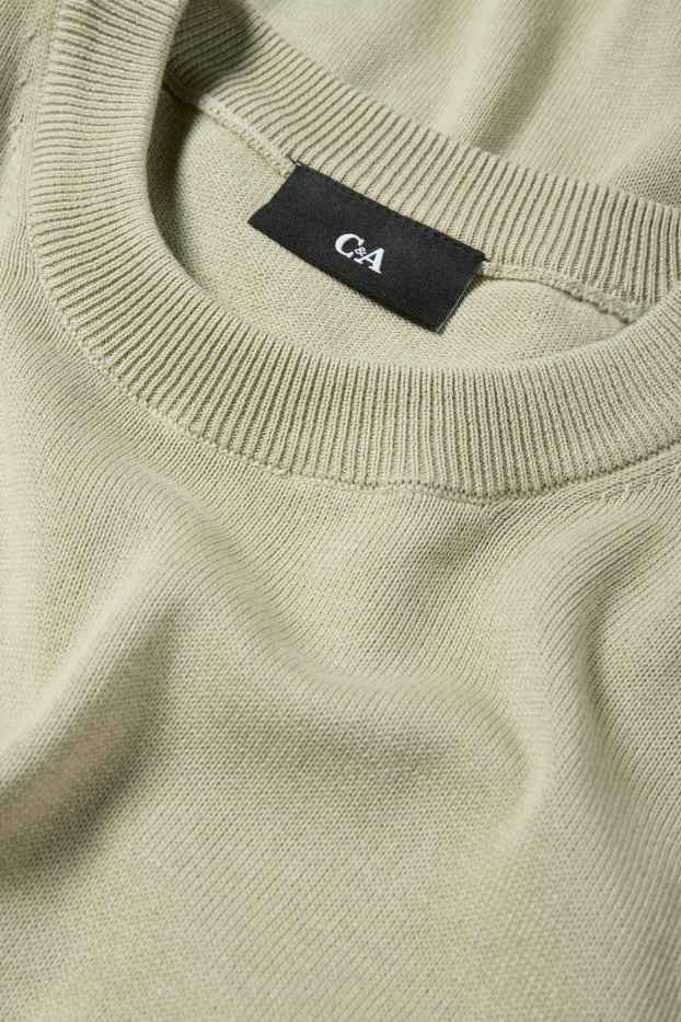 Herren - Feinstrick-Pullover - hellgrün