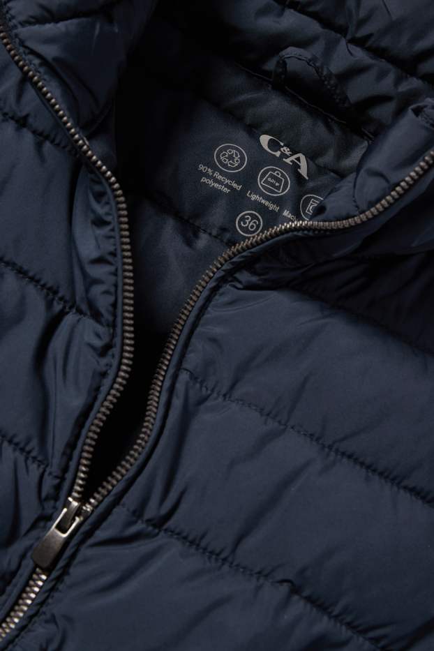 Dames - Jas met stiksels - donkerblauw