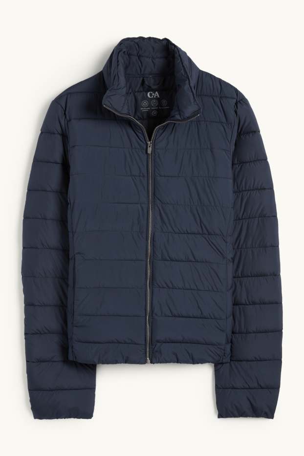 Dames - Jas met stiksels - donkerblauw