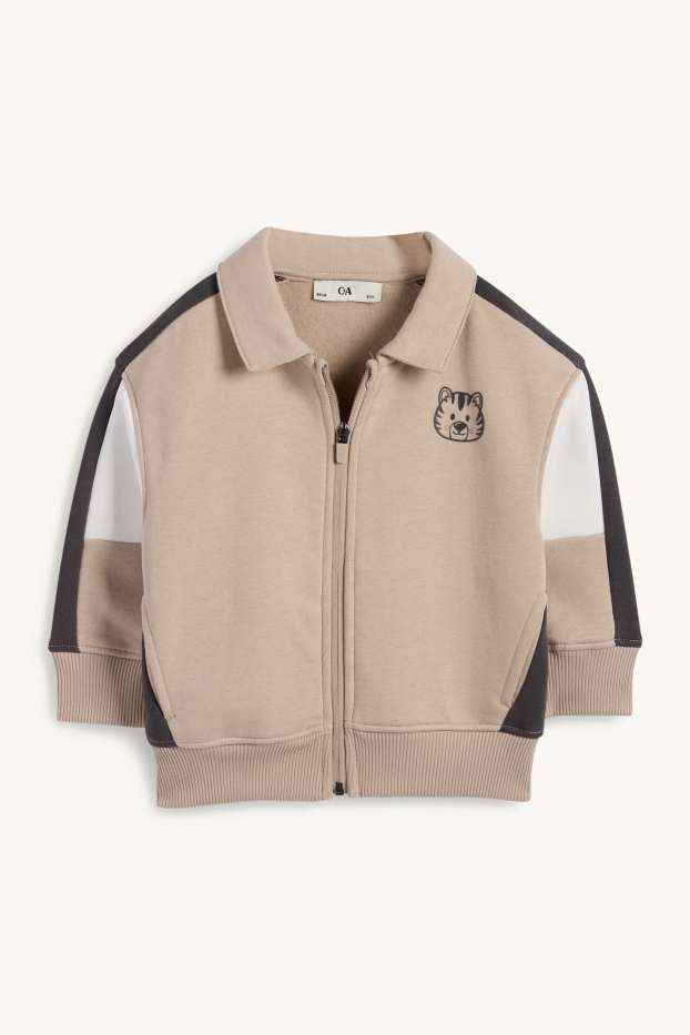 Kinderen: jongens - Tijger - vest - beige