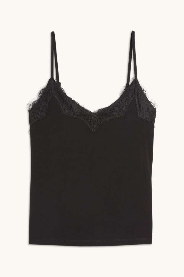 Damen - Hemdchen - schwarz