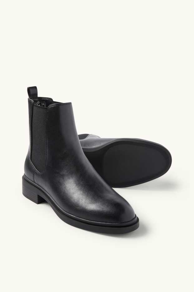 Femmes - Bottines chelsea - matière synthétique - noir
