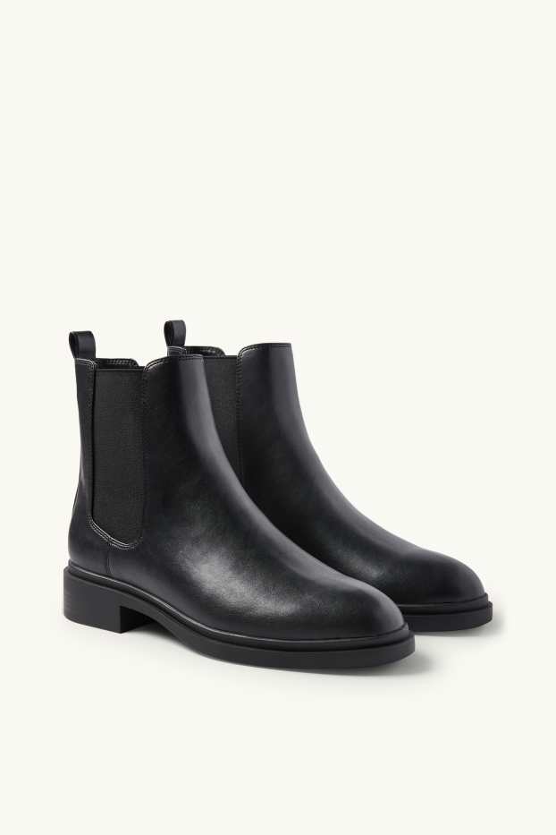 Femmes - Bottines chelsea - matière synthétique - noir