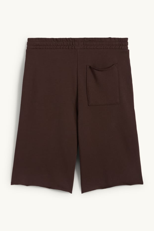 Uomo - Shorts di felpa - marrone scuro
