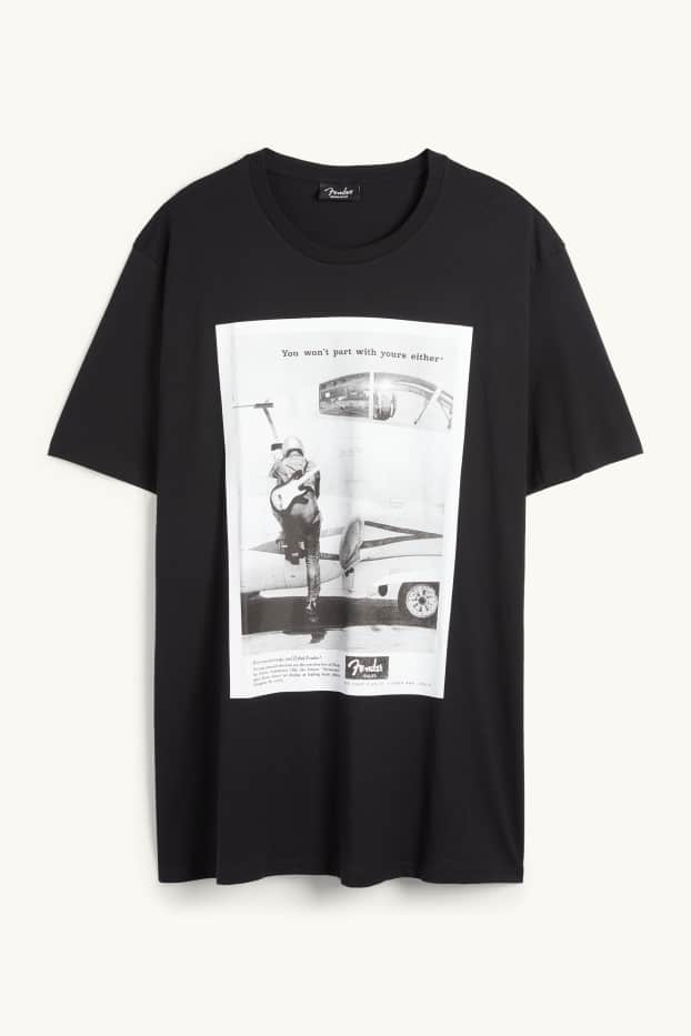 Hommes - T-shirt - regular fit - Fender - noir