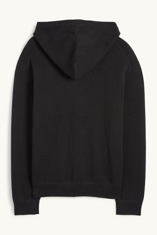Hommes - Pull à capuche - noir