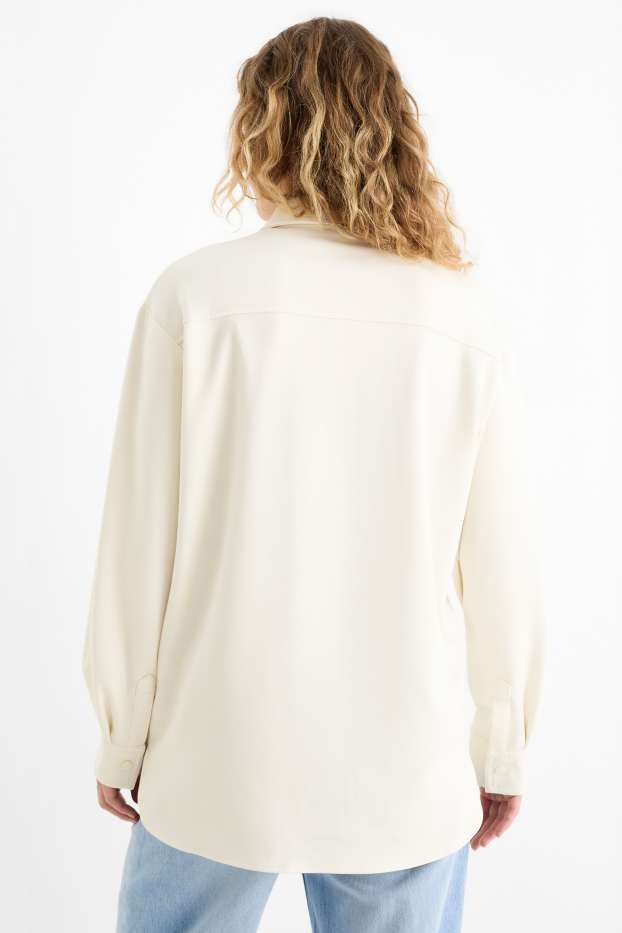 Femei - Bluză tip cămașă - alb-crem