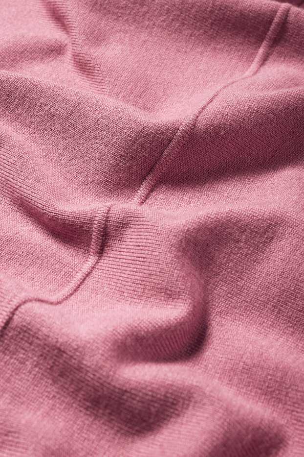 Femei - Pulover din tricot fin - roz