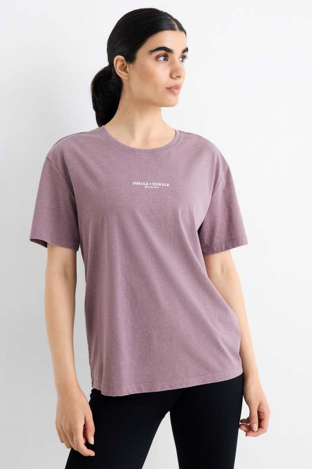 Donna - T-shirt sportiva - viola melange