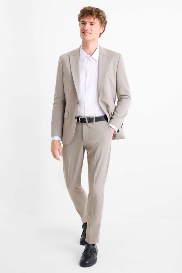 Herren - Baukasten-Hose - Slim Fit - Flex - grau