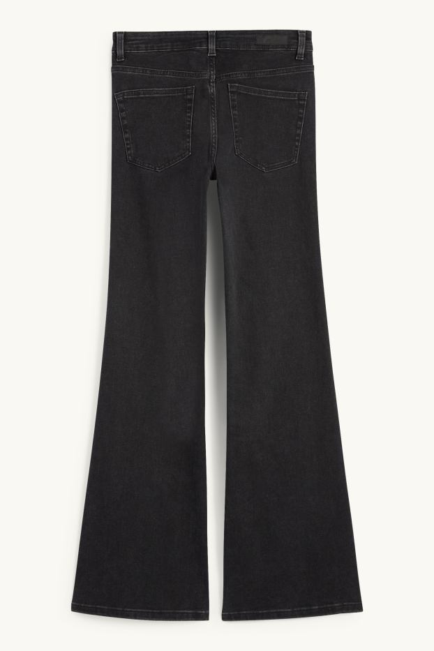 Femmes - Flared jean - mid waist - LYCRA® - jean gris foncé