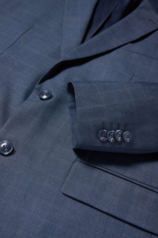Hommes - Veste de costume - regular fit - Flex - à carreaux - bleu foncé