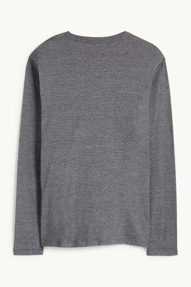 Uomo - Maglia a maniche lunghe - grigio