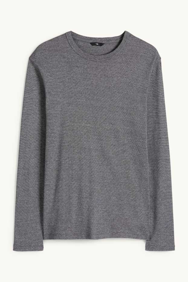 Uomo - Maglia a maniche lunghe - grigio