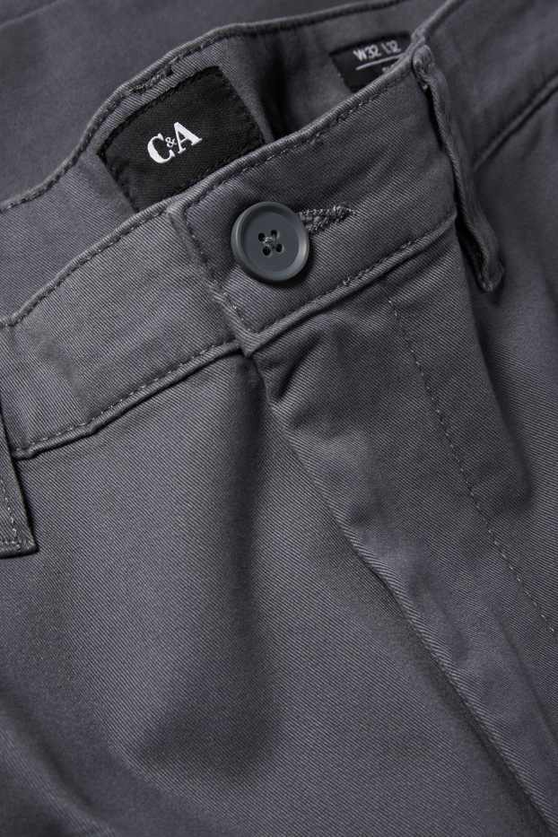 Men - Chinos - slim fit - dark gray