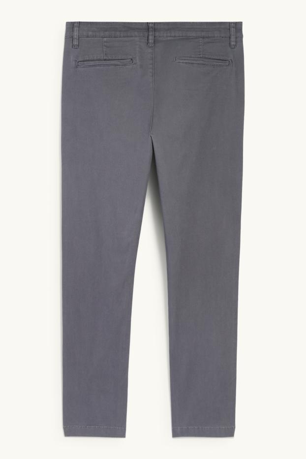 Men - Chinos - slim fit - dark gray