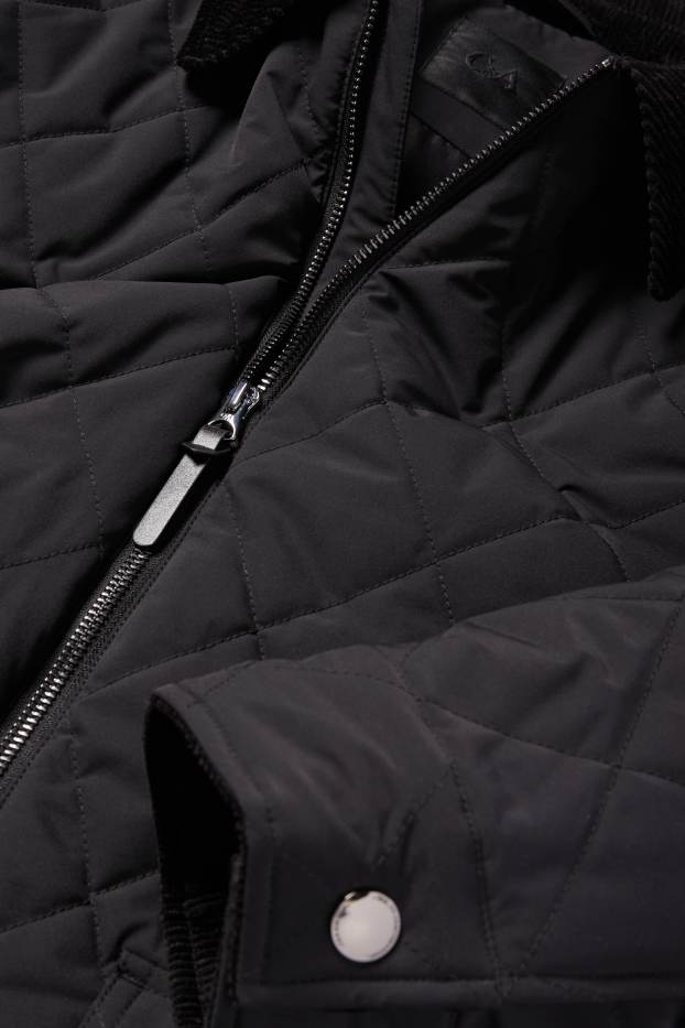 Pánské - Prošívaná bunda - černá