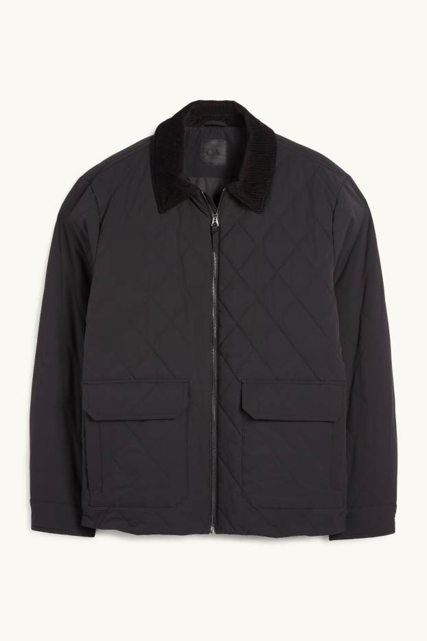 Pánské - Prošívaná bunda - černá