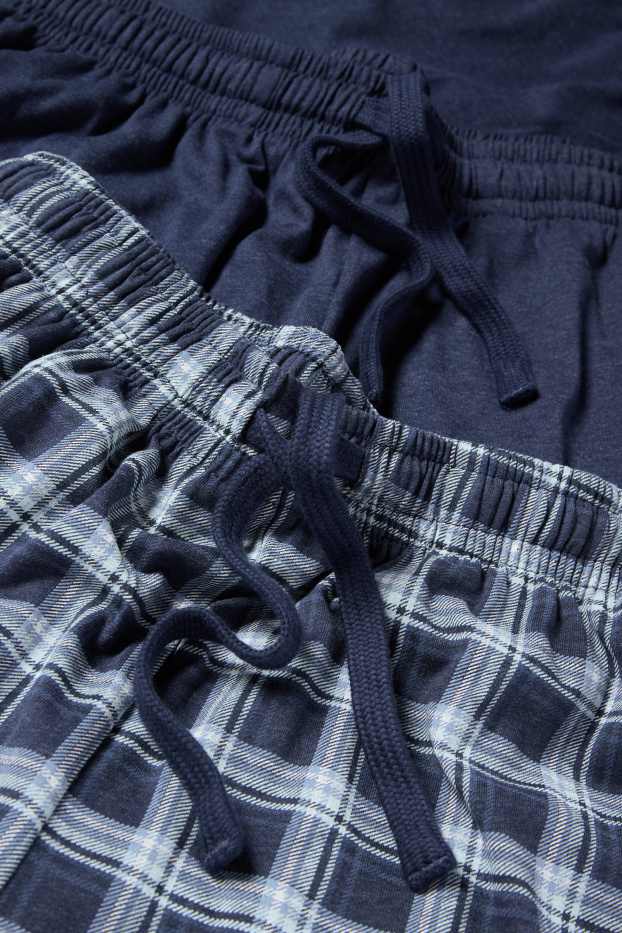 Bărbați - Multipack 2 perechi - pantaloni de pijama - albastru închis