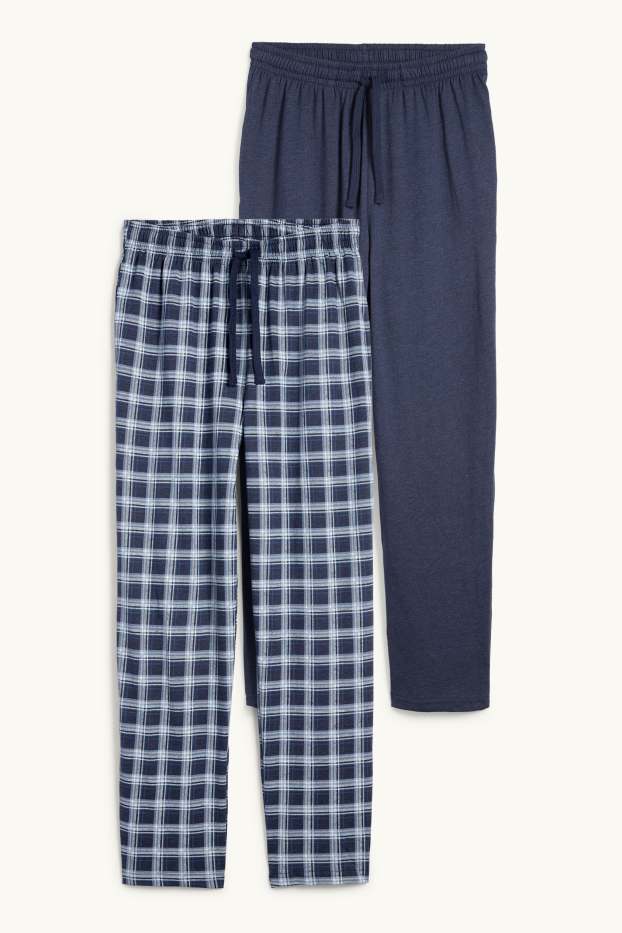 Bărbați - Multipack 2 perechi - pantaloni de pijama - albastru închis