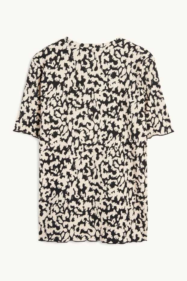 Mujer - Camiseta - regular fit - estampado de leopardo - negro / beis