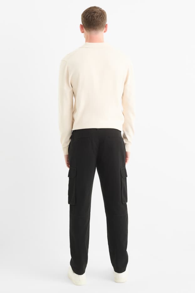 Men - Cargo trousers - black