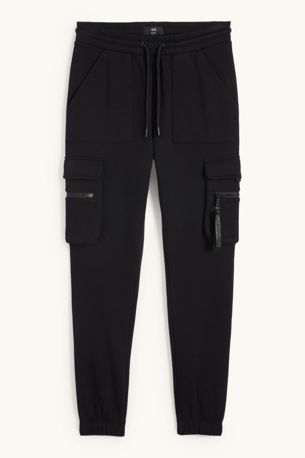 Uomo - Pantaloni sportivi cargo - nero