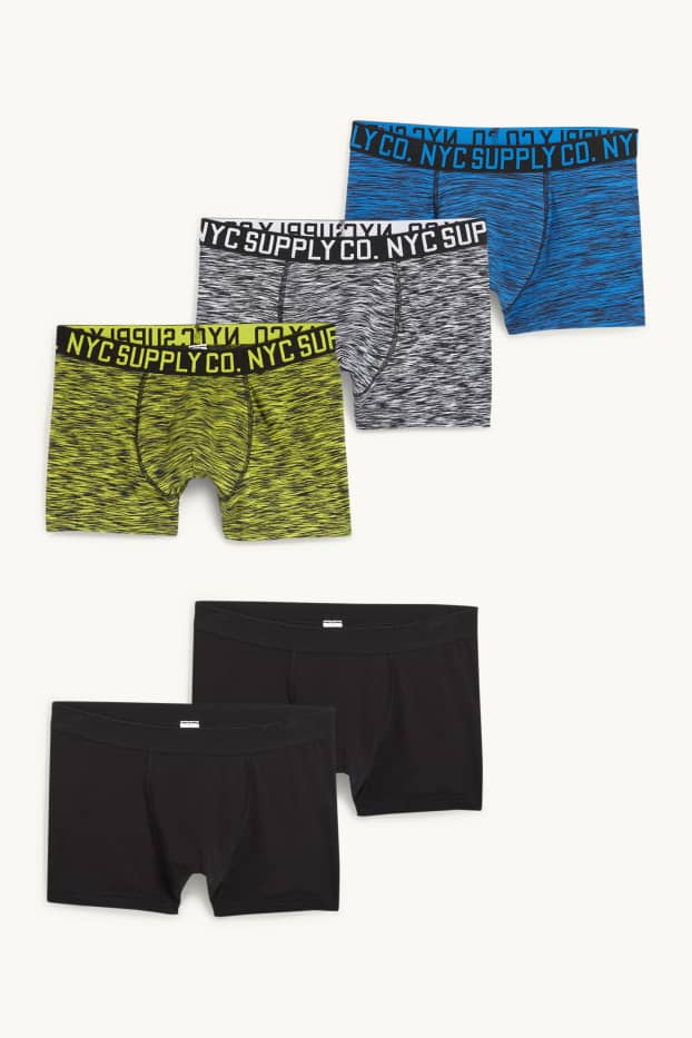 Bambini - Confezione da 5 - boxer - giallo