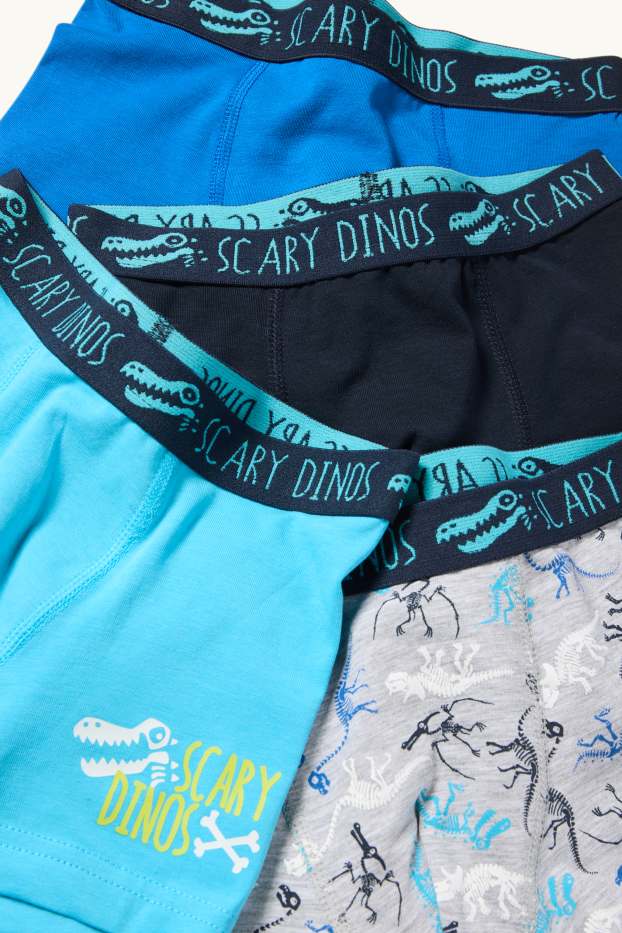 Copii - Băieți - Multipack 5 perechi - dinozaur - boxeri - albastru închis
