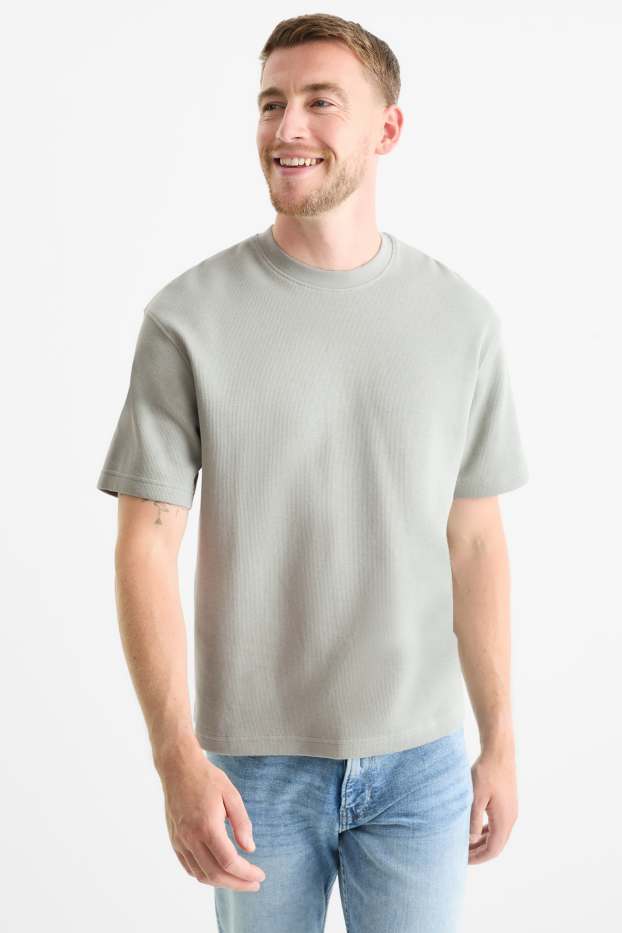 Pánské - Tričko - relaxed fit - šedá