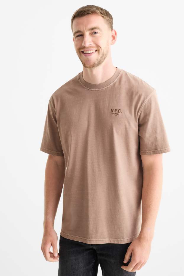 Herren - T-Shirt - Relaxed Fit - hellbraun