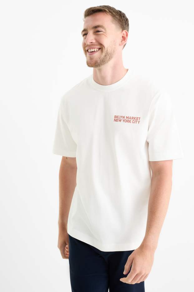 Herren - T-Shirt - Relaxed Fit - weiß