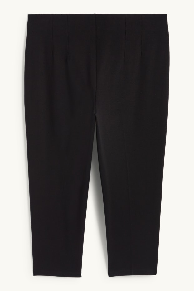 Dona - Pantalons de tela - high waist - slim fit - negre