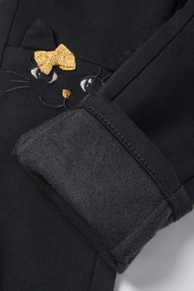 Enfants filles - Chat - Skinny jean - noir