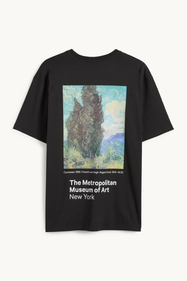 Hommes - T-shirt - relaxed fit- Vincent van Gogh - noir