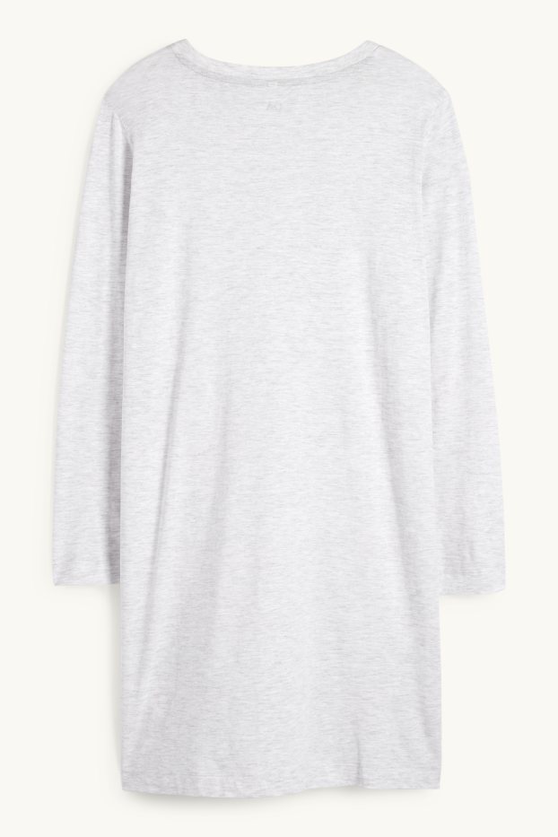 Dames - Nachthemd - licht grijs-mix