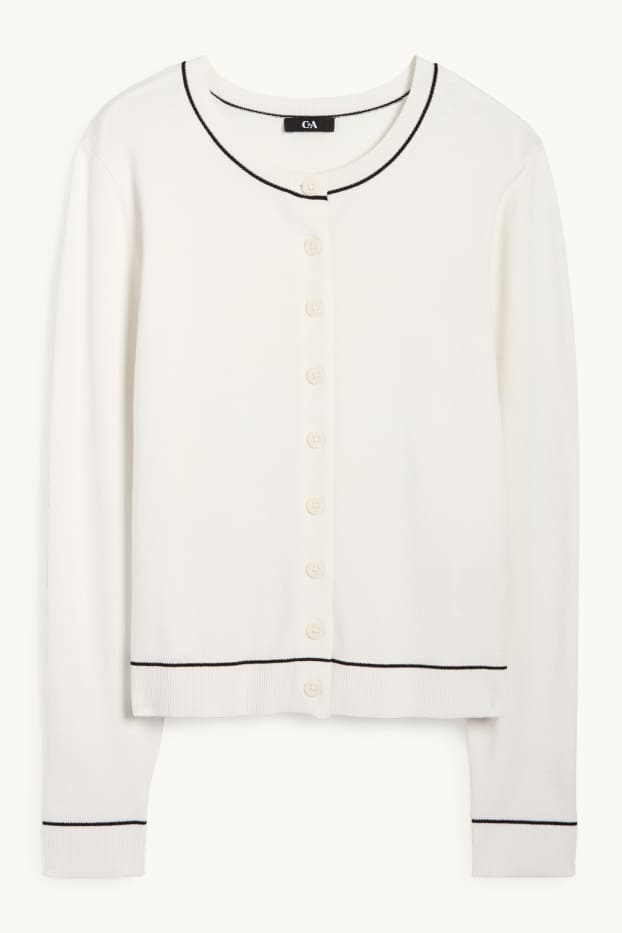 Femei - Cardigan tricotat - alb