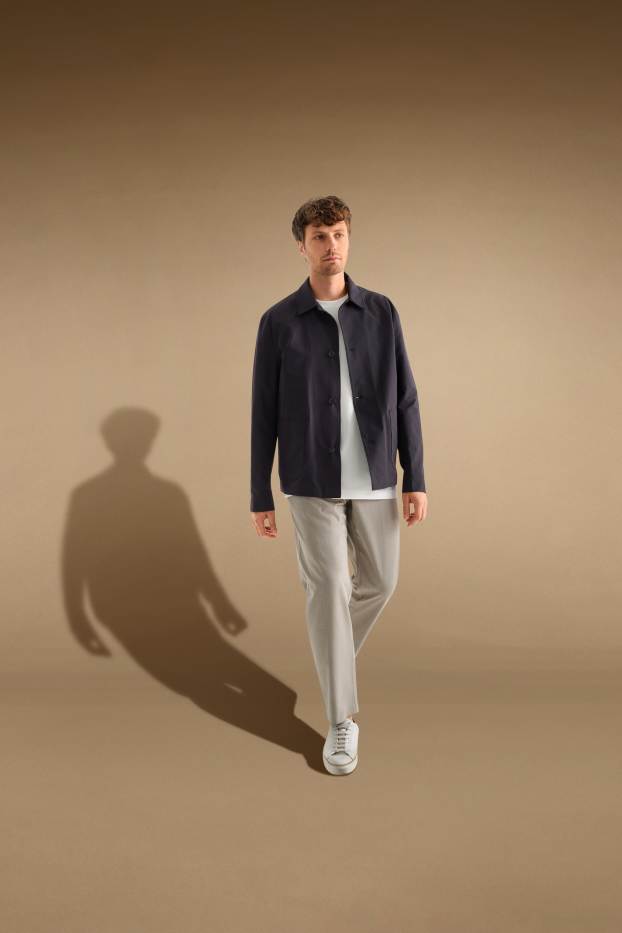 Herren - Hemdjacke - Relaxed Fit - Kent - dunkelblau