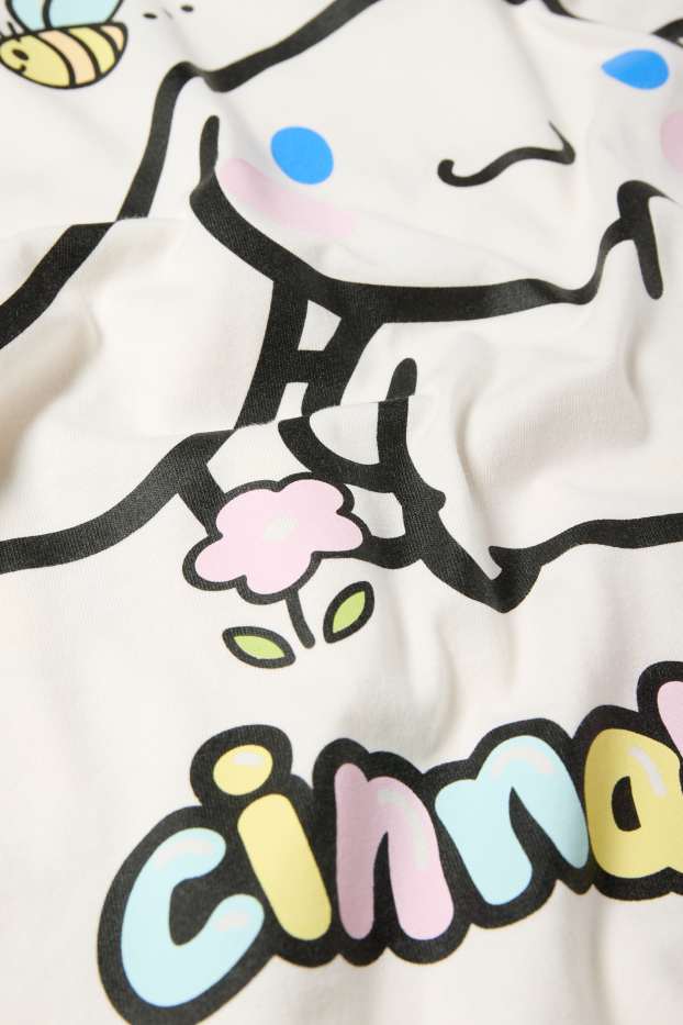 Copii - Fete - Cinnamoroll - tricou cu mânecă scurtă - alb-crem