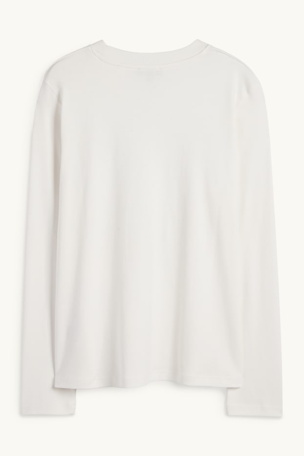 Dámské - Tričko s dlouhým rukávem - bílá