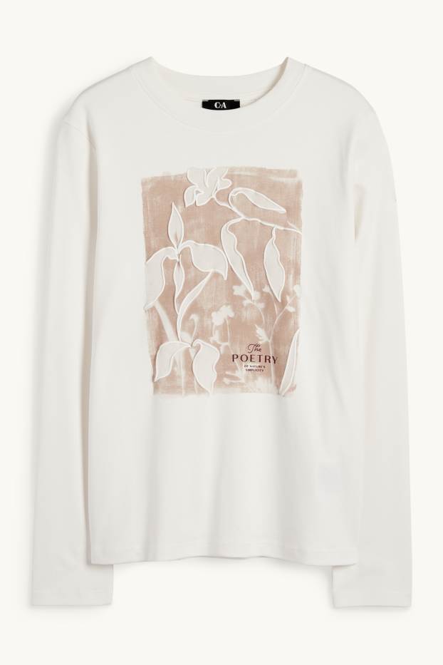 Dámské - Tričko s dlouhým rukávem - bílá