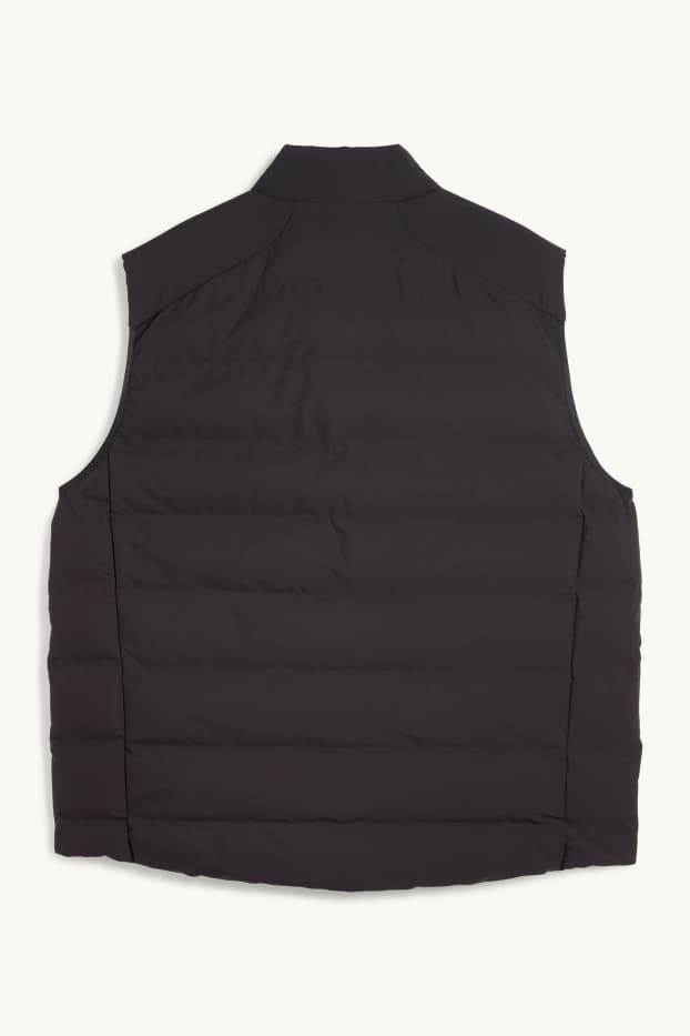Men - Quilted gilet - water-repellent - black