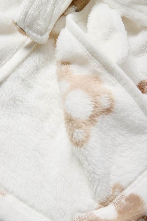 Bébés filles - Ourson - peignoir à capuche pour bébé - blanc